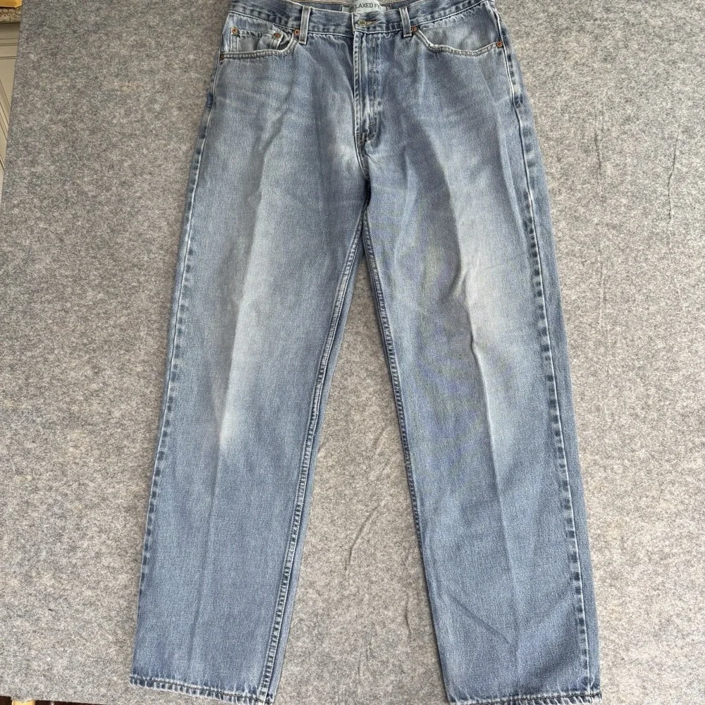 Vintage Levis 550 Jeans Mens 36x34 (36x32) Light Wash Baggy Distressed Denim 90s